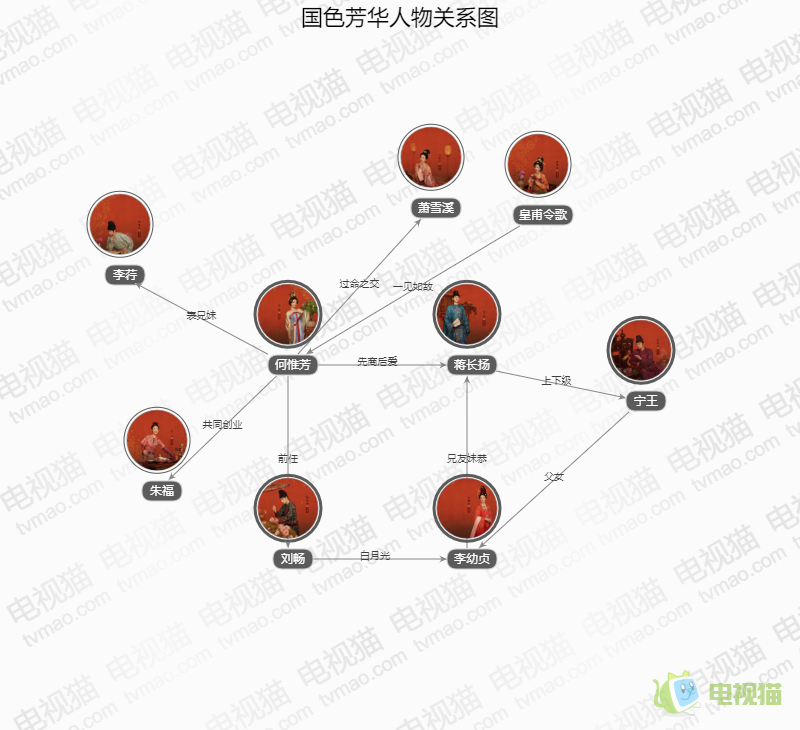 国色芳华人物关系图