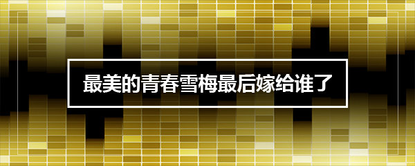 最美的青春雪梅最后嫁给谁了