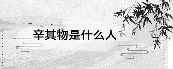 辛其物是什么人